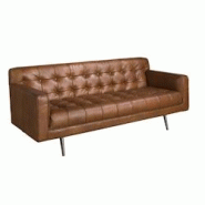 AC ANGEL CERDA Angel Cerdá Canapé 2 places Chester en cuir marron foncé 6224C 180 x 79 x 70 - marron fourrure 8435631034995 AC ANGEL CERDA Angel Cerdá Canapé 2 places Chester en cuir marron foncé 6224C 180 x 79 x 70 - marron fourrure 8435631034995