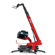 Chariot télescopique rotatif avec cabine élevable inclinable jusqu'à + 1,5 m et à 16° -  RTH 6.26 EC - MAGNITH