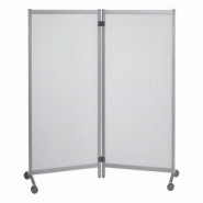 CLOISON MOBILE 2 PANNEAUX TRANSLUCIDES A ROULETTES CLOISON MOBILE 2 PANNEAUX TRANSLUCIDES A ROULETTES