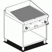Fry-Top à gaz SUR MEUBLE rainurée en ACIER - Série 700 - L800 | Lotus - FTR-78G