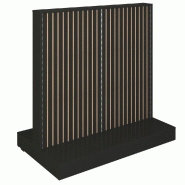 Gondole double face Vertigo T03 MDF naturel et noir 125x74x125cm