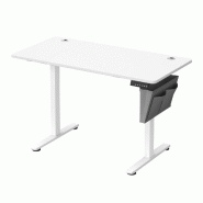 Helloshop26 - Bureau électrique assis-debout bureau réglable en hauteur 60 x 120 x (72-120) cm 4 hauteurs mémorisables pochette de 12_0004572 - aci