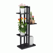 Helloshop26 - Étagère à plantes décorative pour intérieur 93 x 42,5 x 22,5 cm en métal noir 13_0010958 - noir métal 3000245499956