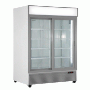 KLIMAITALIA Vitrine frigo pour boissons à double porte coulissante ventilée base de porte en acier renforcé. Temp. 0°C/+10°C. Modèle CL801V2GCSLWHITE