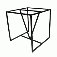 Piètement Istres Ht73 en acier noir pour table intérieure 70x70cm