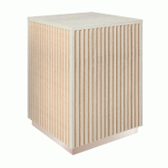 Podium haut Vertigo T01 MDF naturel et noyer clair 45x45x60cm