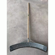 Racloir d'étable courbé à fumier KRAMP - Largeur 89 cm, inox utilisable des deux côtés_0