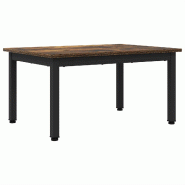VidaXL Table basse Chêne Fumé 70 x 50 x 36 cm Bois d'ingénierie Modèle Helios Nordique Plus - 892568