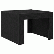 VidaXL Table basse Chêne noir 50 x 50 x 35 cm Bois d'ingénierie Modèle Polaris Essence - 875033