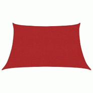 Voile d'ombrage 160 g/m² Rouge 3/4x2 m PEHD Modèle Soleil Élégance - 311653