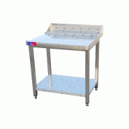 - Table d'entrée gauche pour lave-vaisselle à dôme en acier inoxydable avec 1 lot 7500x750x850+ 100 mm |Industriel avec pieds - gf1157