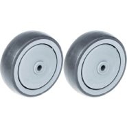 Roue de 80mm 3" en caoutchouc gris avec centre en plastique, forte capacité de 160kg, jeu de 2 Roue de 80mm 3" en caoutchouc gris avec centre en plastique, forte capacité de 160kg, jeu de 2