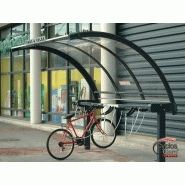 Abri vélo ouvert arcade / structure en acier / toiture en plexiglas / pour 9 vélos_1