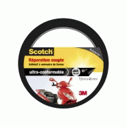 Adhésif SCOTCH réparation une face souple multiusage l.7.5 m x l.48 mm, noir