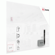 ALLboards Tableau Blanc en Verre PREMIUM SUPERWHITE 240x120 cm - TSO240x120