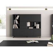 Armoire mi-haute avec portes push open firenze l182.4xh150.2 cm