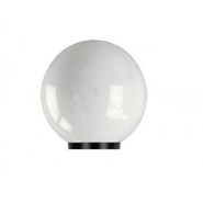Boule ronde coloris blanc diamètre 300 mm pour mât cast ip43 e27 base coloris noir