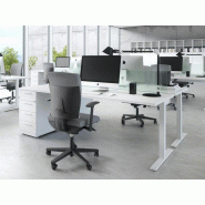 Bureau droit professionnel individuel Pop Tee - sur caisson 3 ou 4 tiroirs - Dimensions 120/140/160/180 x 80 cm - Bois mélaminé - Garantie 3 ans Bureau droit professionnel individuel Pop Tee - sur caisson 3 ou 4 tiroirs - Dimensions 120/140/160/180 x 80 cm - Bois mélaminé - Garantie 3 ans