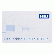 Carte hid 3700 desfire® 8k compatible sio® - 3700cpggmn