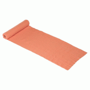 Chemin de table coton gaufré tangerine 26cm x 3m