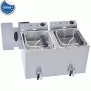 Friteuse professionnellle à poser double cuve 2x8l avec robinet de vidange - WR-FED8-RV Friteuse professionnellle à poser double cuve 2x8l avec robinet de vidange - WR-FED8-RV