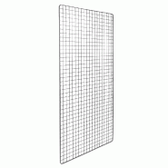 Grille double cadre 200x100cm - acier gris martelé - robuste et polyvalente