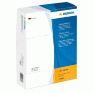 HERMA 500 étiquettes blanches pour adressage, format 148 x 105 mm (1 étiquette / feuille) - 4332
