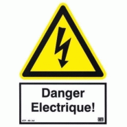 Jeu de 5 étiquettes adhésives de signalisation, danger electrique