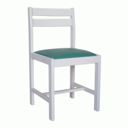 Lot de 2 chaise aradis en hêtre massif - blanc et vert