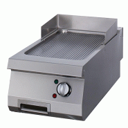Maxima Premium plaque de gril - chrome rainuré - unité simple - profondeur 90 cm - électrique – 40 × 90 × 28 cm – 6000 W - AKS-09398583