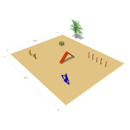 Parcours canin d'agility complet - 5 obstacles : saut en hauteur, palissade, roue, table et slalom - développé pour l'agilité, la vitesse et l'obéissance_1