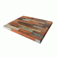 Plateau rectangle de table d'extérieur Werzalit  60x70cm décor Plancha rouge