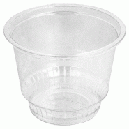 Pot à glace transparent PET 360ml Ø9,8x7,9cm par 1000