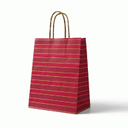 Sac kraft Eclat d'or poignées torsadées or 24x12x32cm - par 50
