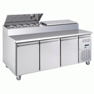 Saladette réfrigérée à capot et 10 bacs GN 1/3 - 3 portes | Afi - AAS38PP