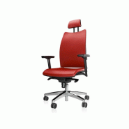 Fauteuil de direction Overtime - cuir pleine fleur - mécanisme synchrone - têtière réglable - piètement chromé - Fabrication italienne Fauteuil de direction Overtime - cuir pleine fleur - mécanisme synchrone - têtière réglable - piètement chromé - Fabrication italienne