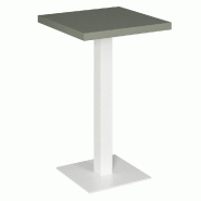Table mange debout Cage blanc plateau vert sauge 70x70x111cm