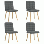 VidaXL Chaises à manger lot de 4 gris foncé tissu Modèle Fantaisie Plus - 3315192