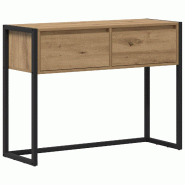 VidaXL Table d'appoint avec tiroir Chêne artisan 100 x 36 x 75 cm Modèle Flex Factory - 886701