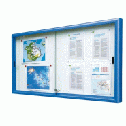 Vitrine coulissante Classique - 8 à 30 A4 - Verre sécurisé - Aluminium anodisé argent - Fond magnétique_0