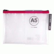 Apli Lot de 20 Pochette en PVC transparent 235x175 / A5, fermeture zippée coloris assortis - 8410782173847