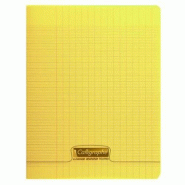Calligraphe Lot de 10 Cahier Ligne 8000 24x32, 48p./24 feuilles 90 g/m² piquées, couv. PP jaune, Séyès - 3210330181745