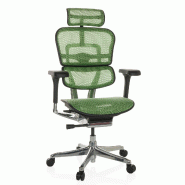 Chaise de bureau / Fauteuil de direction ERGOHUMAN GEN2 Tissu maille vert hjh OFFICE - vert polyester 652279
