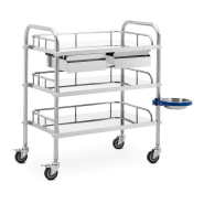 CHARIOT MÉDICAL ACIER INOXYDABLE 3 TABLETTES DE 60 X 40 X 13 CM - 2 TIROIRS - 15 KG 14_0005847 CHARIOT MÉDICAL ACIER INOXYDABLE 3 TABLETTES DE 60 X 40 X 13 CM - 2 TIROIRS - 15 KG 14_0005847