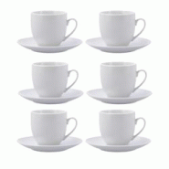 Coffret Quid Renova de 6 tasses avec soucoupes, porcelaine, 20 cl - blanc porcelaine 5426998 Coffret Quid Renova de 6 tasses avec soucoupes, porcelaine, 20 cl - blanc porcelaine 5426998