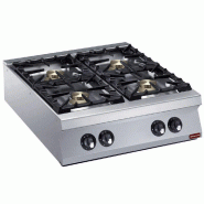 Diamond - Cuisinière 4 feux vifs gaz -TOP- "POWERFUL" - réf. G22/4B8TPW-N - gris inox AKS-G22/4B8TPW-N