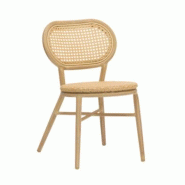Emh Chaise professionnelle Gustave empilable – style bistrot élégant - aluminium et  rotin synthétique - aluminium GUSTAVECH