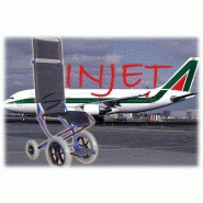 Fauteuil de transfert roulant, léger et robuste pour pmr -  adapté à une utilisation à bord des avions - injet