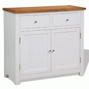 Helloshop26 - Buffet bahut armoire console meuble de rangement 90 83 cm bois de chêne massif 4402083 - métal 3001432152777