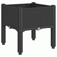 Helloshop26 - Jardinière bac lit surélevé plantes fleurs terrasse jardin avec pieds 40 x 40 x 42 cm PP noir 02_0038166 - 3000214120850 Helloshop26 - Jardinière bac lit surélevé plantes fleurs terrasse jardin avec pieds 40 x 40 x 42 cm PP noir 02_0038166 - 3000214120850